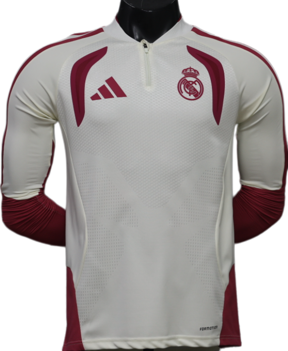 2026-27 Real Madrid Half Long Sleeve Player Version Training Shirts