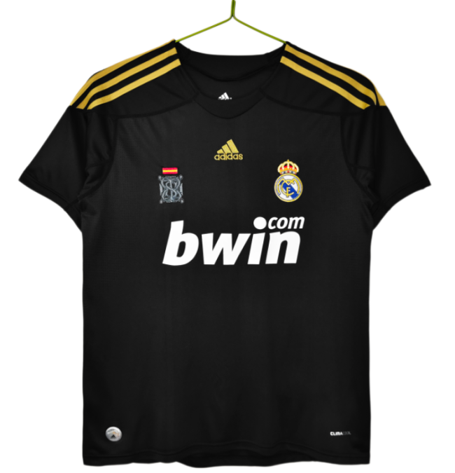 2009-2010 Real Madrid Away Black Retro Soccer Jersey