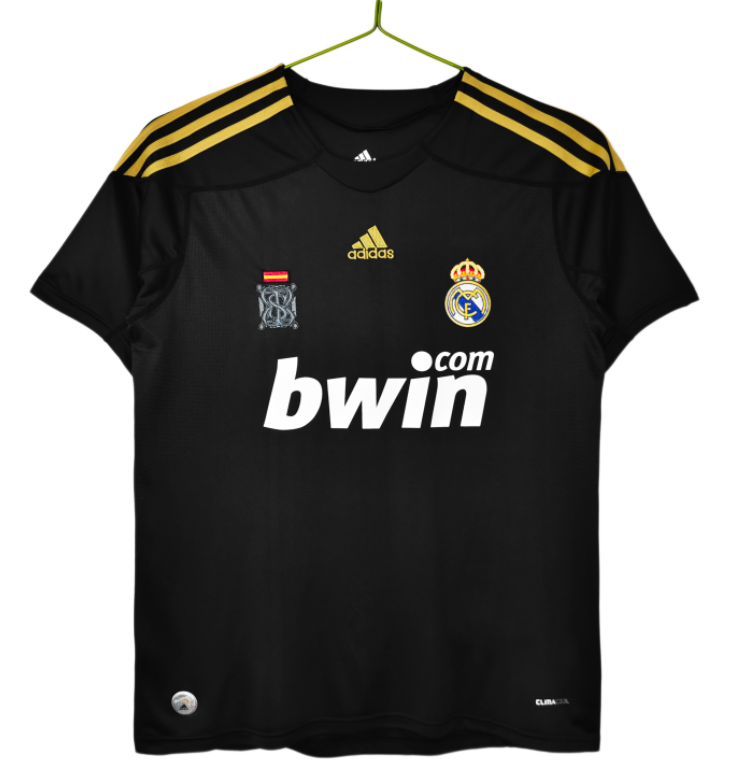 2009-2010 Real Madrid Away Black Retro Soccer Jersey