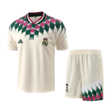 Real Madrid Beige Retro Training Short Suit