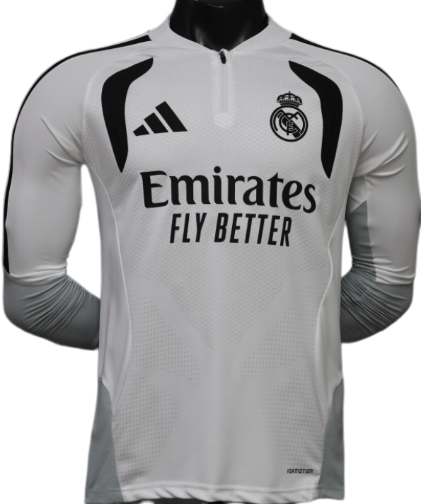 2026-27 Real Madrid Half Long Sleeve Player Version Training Shirts