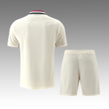 Real Madrid Beige Retro Training Short Suit