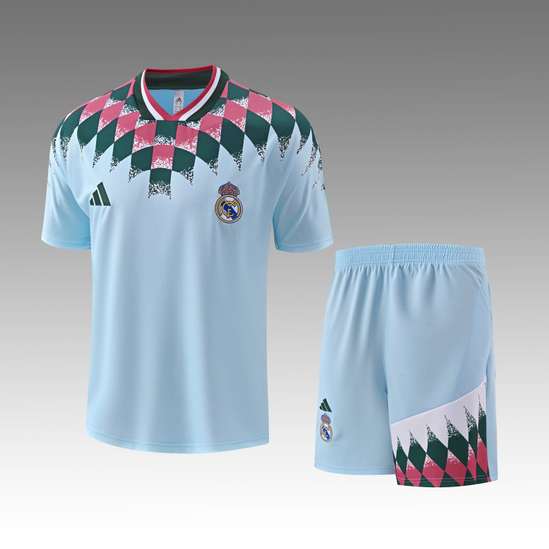 Real Madrid Blue Retro Training Short Suit