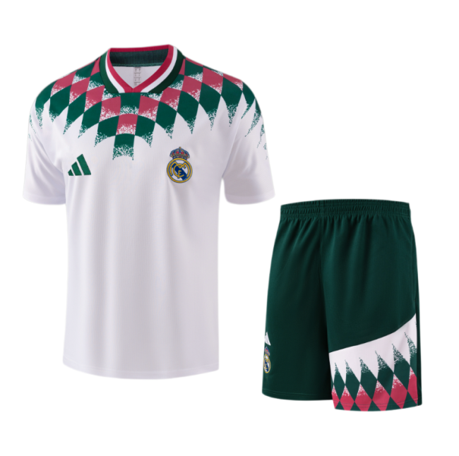 Real Madrid White Retro Training Short Suit