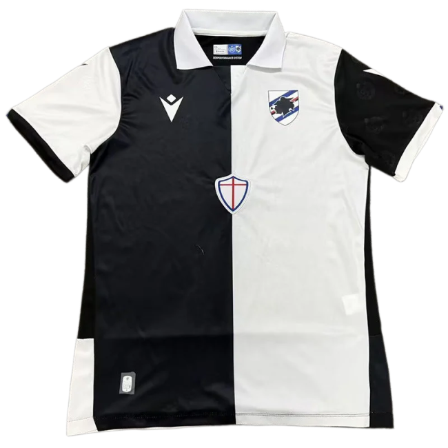 2026-27 Mens Sampdoria Black White Fans Soccer Jersey