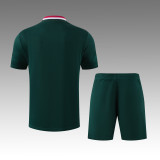 Real Madrid Dark Green Retro Training Short Suit