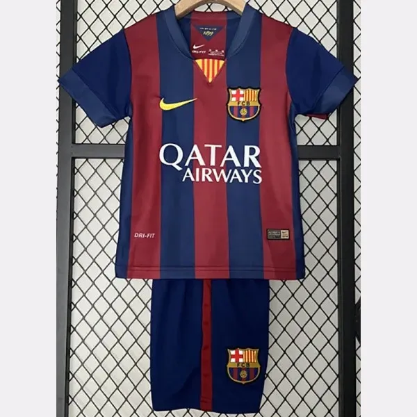 2014-2015 Kids Barcelona Home Retro Soccer Jersey