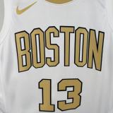 2025-26 Celtics GEORGE #13 White City Edition Top Quality Hot Pressing NBA Jersey