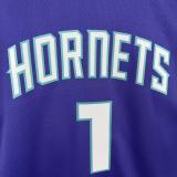 22/23 Hornets BALL #1 Purple Top Quality Hot Pressing NBA Jersey(Trapeze Edition)飞人版