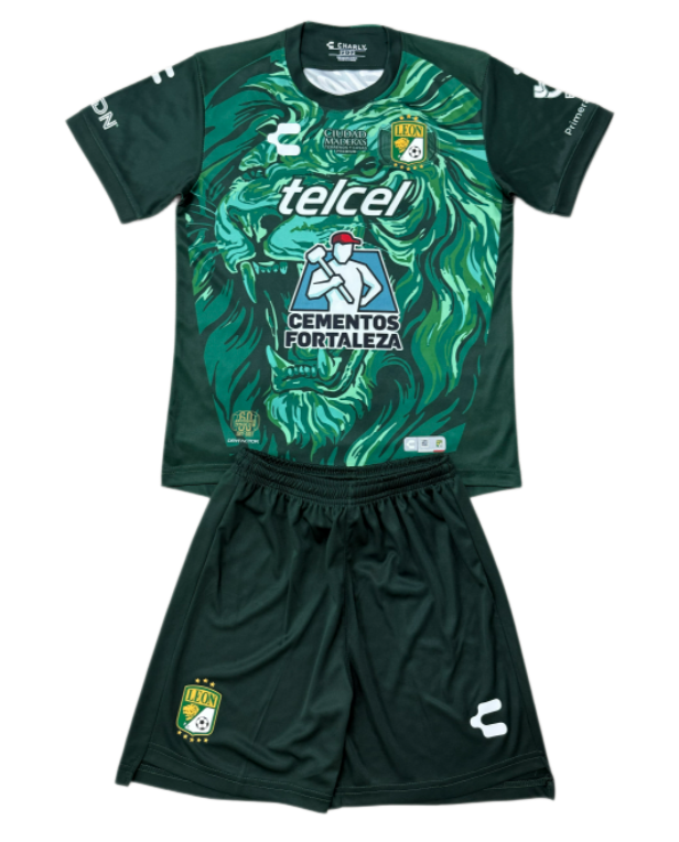 2026-27 Kids Leon Home Green Soccer Jersey