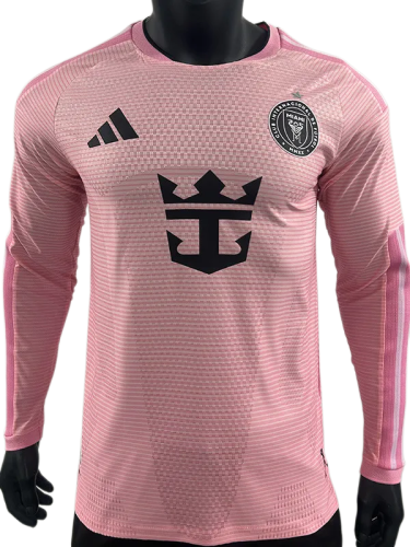 2026-27 Inter Miami Home Long Sleeve Player Version Soccer Jersey