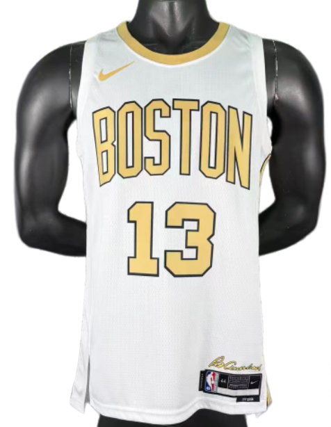 2025-26 Celtics GEORGE #13 White City Edition Top Quality Hot Pressing NBA Jersey
