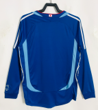 2006 Mens Japan Home Blue Long Sleeve Retro Soccer Jersey