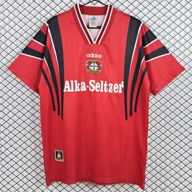 1996-1997 LeverKusen Home Red Retro Soccer Jersey