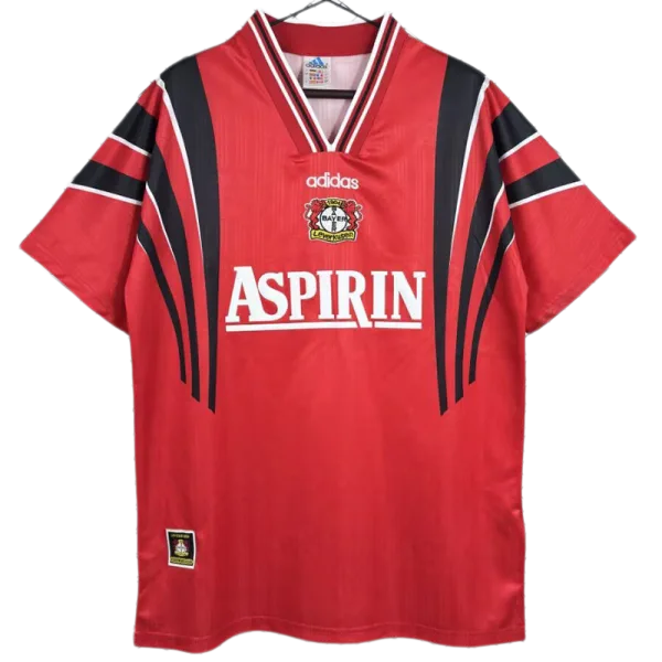 1997-1998 LeverKusen Home Red Retro Soccer Jersey