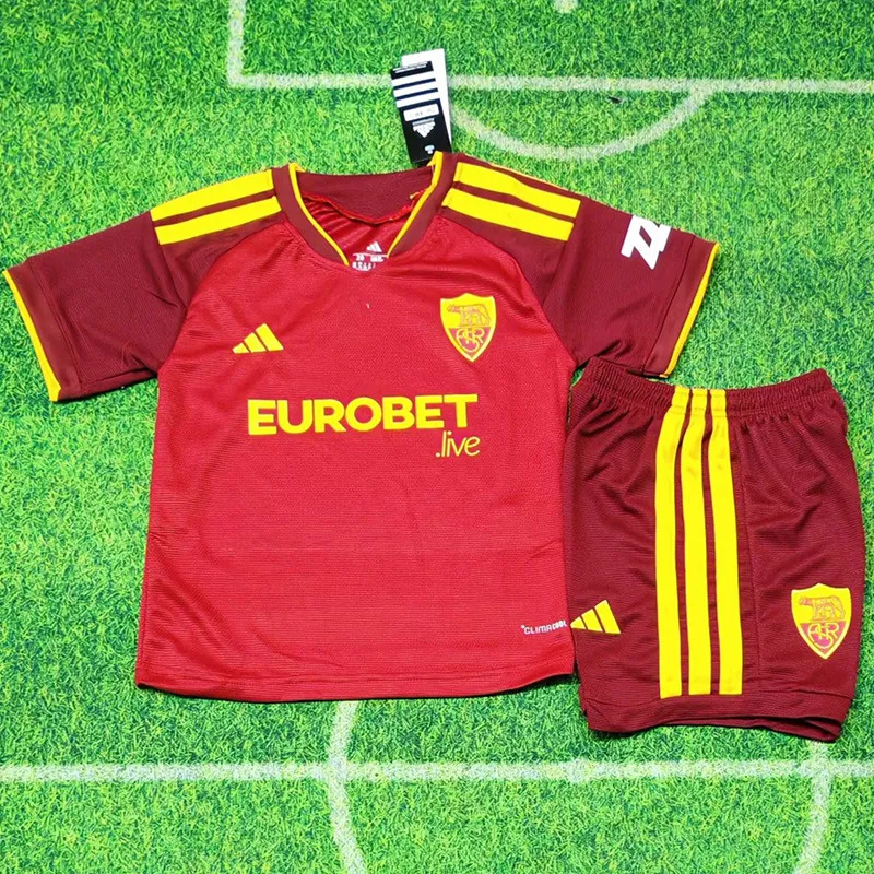 2026-27 Kids Roma Home Red Soccer Jersey