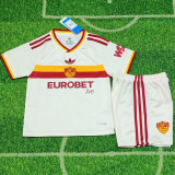 2026-27 Kids Roma Away White Soccer Jersey