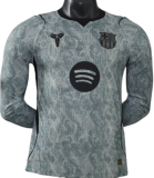 2026-27 Barcelona Goalkeeper Grey Long Sleeve Player Version Soccer Jersey