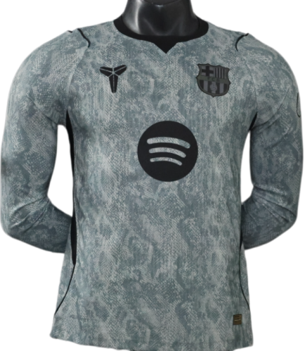 2026-27 Barcelona Goalkeeper Grey Long Sleeve Player Version Soccer Jersey
