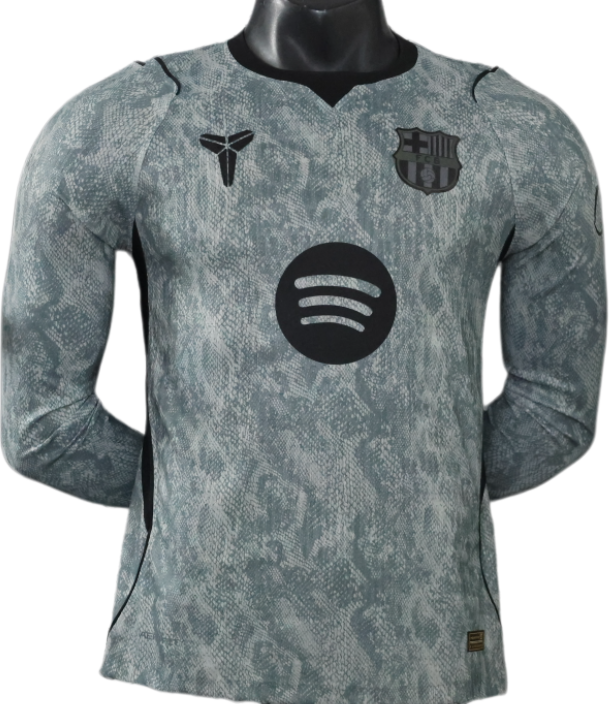 2026-27 Barcelona Goalkeeper Grey Long Sleeve Player Version Soccer Jersey