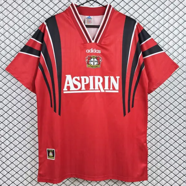 1997-1998 LeverKusen Home Red Retro Soccer Jersey