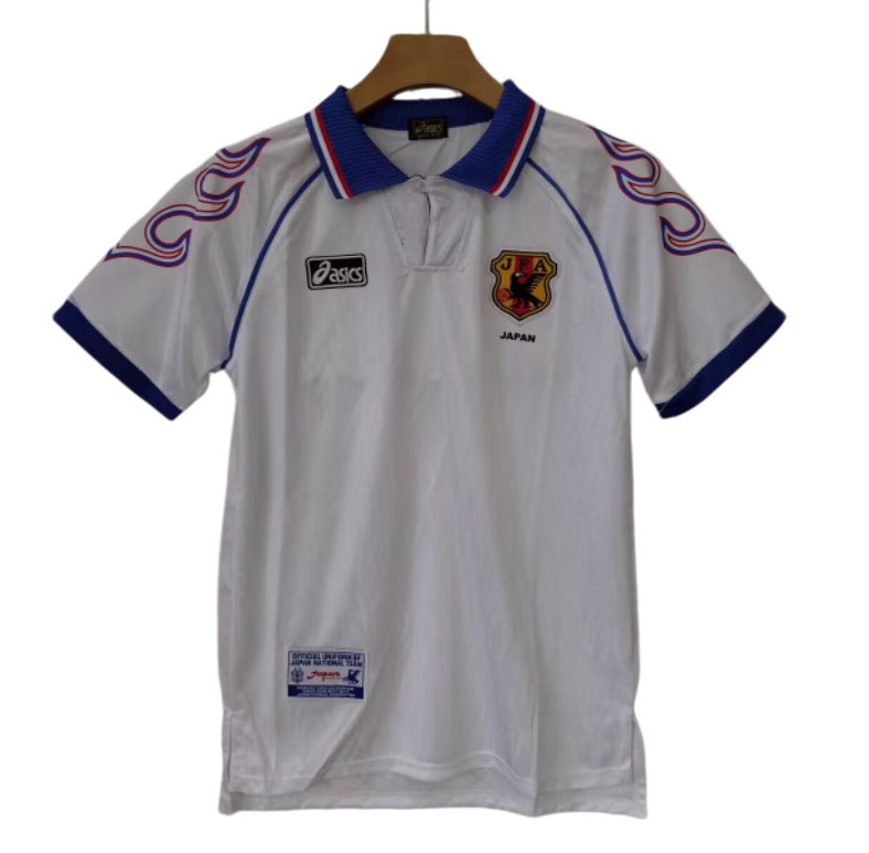 1998 Mens Japan Away White Retro Soccer Jersey