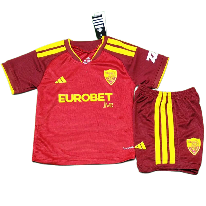 2026-27 Kids Roma Home Red Soccer Jersey