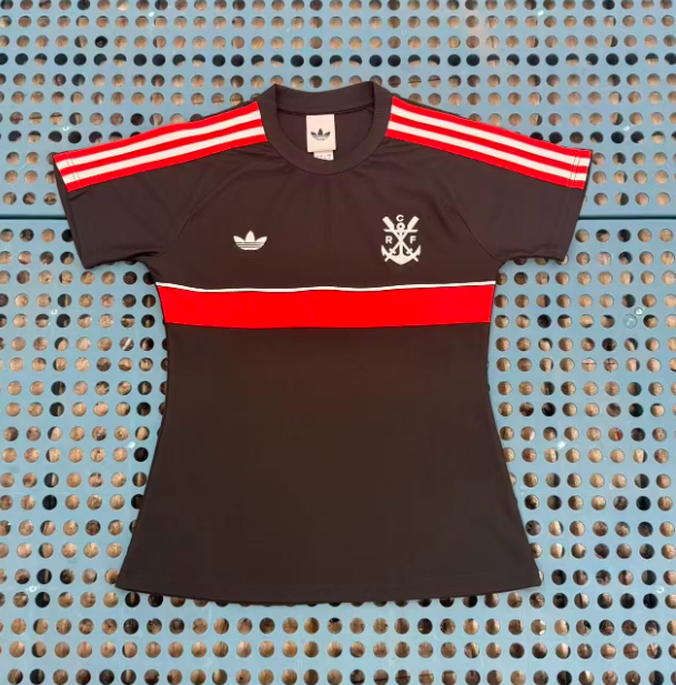 2026-27 Women Flamengo Casual Edition Black Retro Soccer Jersey