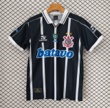 1999-2000 Corinthians Away Black Retro Soccer Jersey