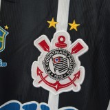 1999-2000 Corinthians Away Black Retro Soccer Jersey