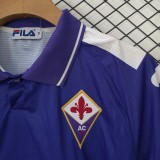 1998-1999 Mens Fiorentina Home Long Sleeve Retro Soccer Jersey