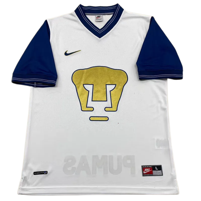 1998-1999 Pumas UNAM Home White Retro Soccer Jersey