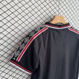 1998-1999 Mens Manchester United Away Black Retro Soccer Jersey