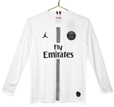 2018-19 Mens PSG Away White Long Sleeve Retro Soccer Jersey