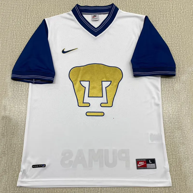1998-1999 Pumas UNAM Home White Retro Soccer Jersey