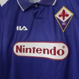 1998-1999 Mens Fiorentina Home Long Sleeve Retro Soccer Jersey