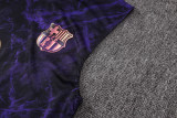 2026-27 Mens Barcelona Black Purple Vest Training Short Suit   D26084#