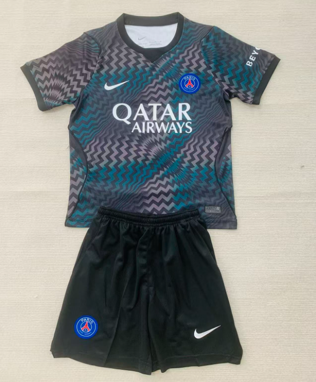2026-27 Kids PSG Goalkeeper Black Soccer Jersey