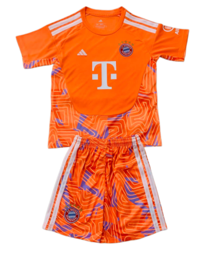 2026-27 Kids Bayern Munich Orange Goalkeeper Soccer Jersey
