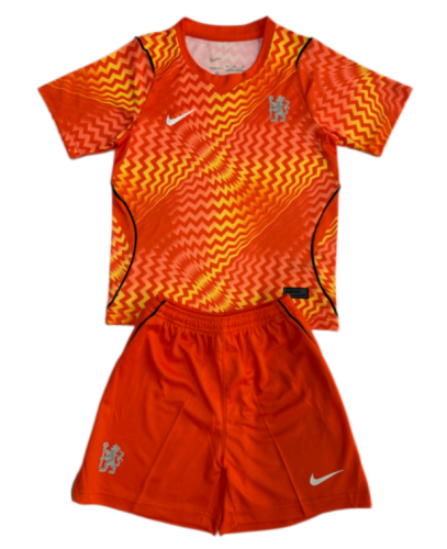 2026-27 Kids Chelsea Goalkeeper Orange Soccer Jersey