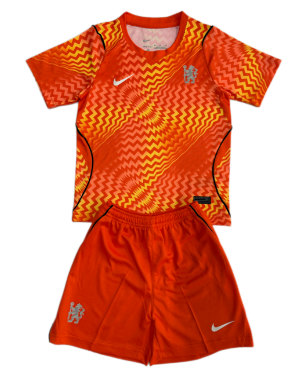2026-27 Kids Chelsea Goalkeeper Orange Soccer Jersey