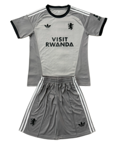 2026-27 Kids  Aston Villa Goalkeeper Grey Soccer Jersey