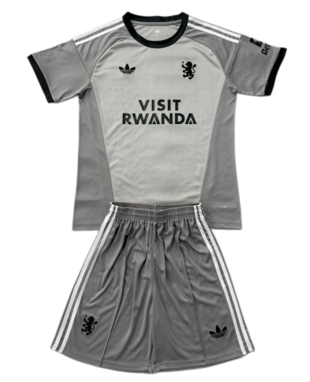 2026-27 Kids  Aston Villa Goalkeeper Grey Soccer Jersey