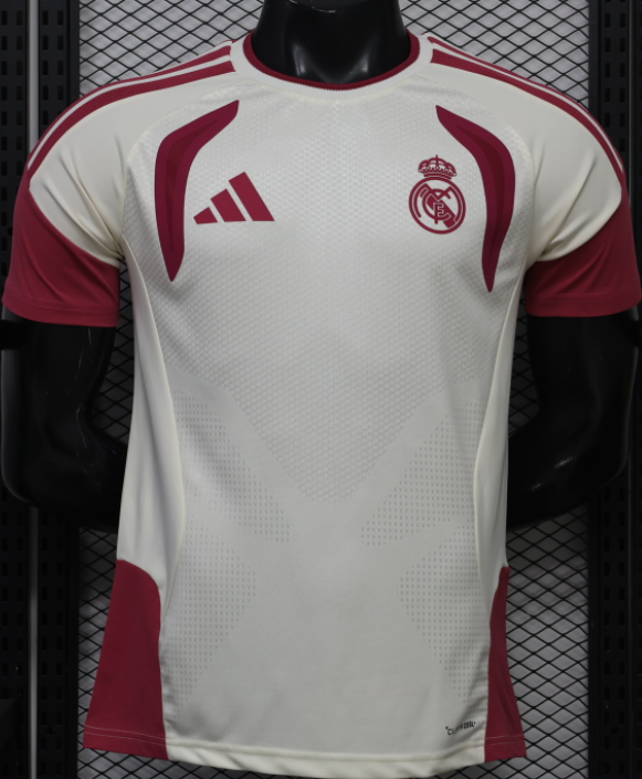 2026-27 Real Madrid Red White Player Version Training Shirts