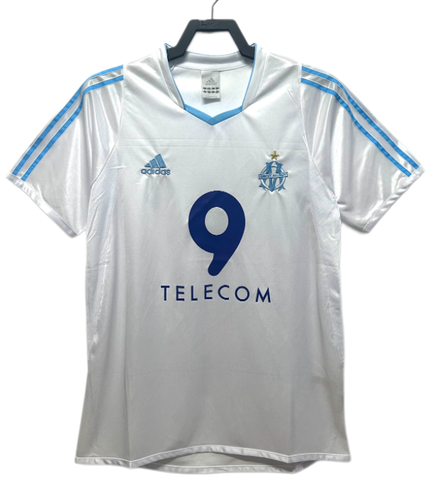 2002-03 Marseille Home White Retro Soccer Jersey
