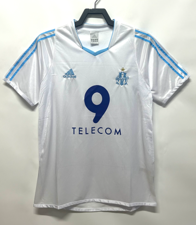 2002-03 Marseille Home White Retro Soccer Jersey