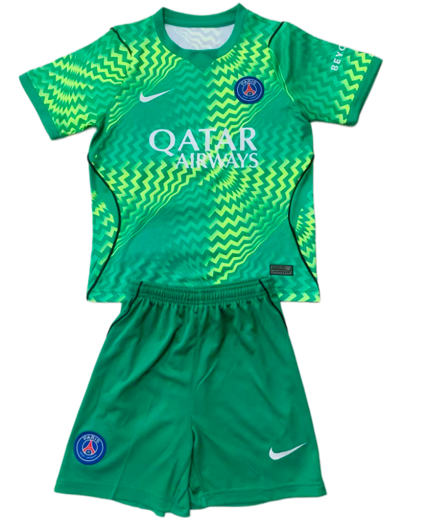 2026-27 Kids PSG Goalkeeper Green Soccer Jersey