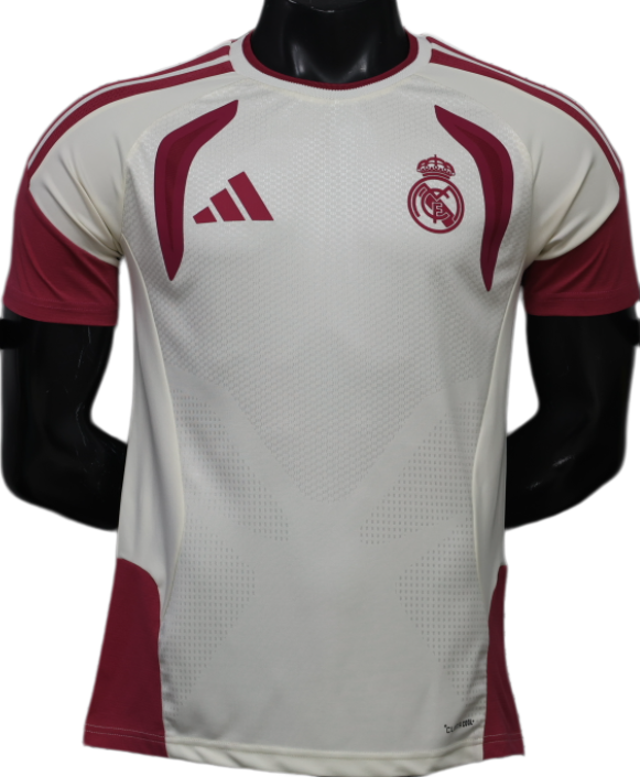 2026-27 Real Madrid Red White Player Version Training Shirts