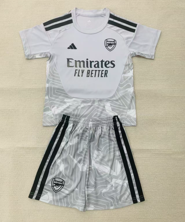 2026-27 Kids Arsenal Goalkeeper Grey Soccer Jersey