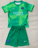 2026-27 Kids PSG Goalkeeper Green Soccer Jersey